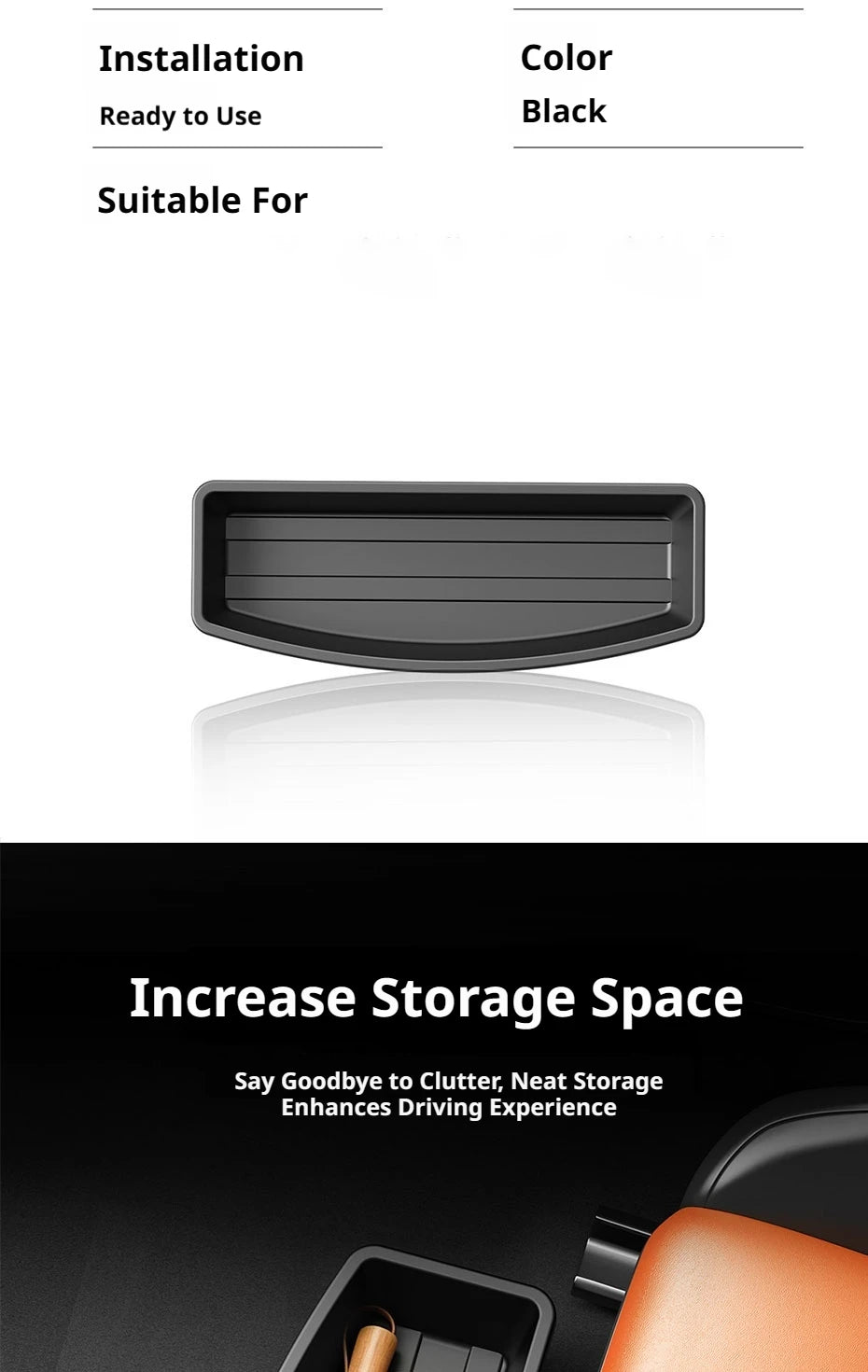 SEAMETAL Under Seat Storage Box Universal Car Seat Bottom Organizer Box Removable Storage Box Gadget Case Universal Accessories