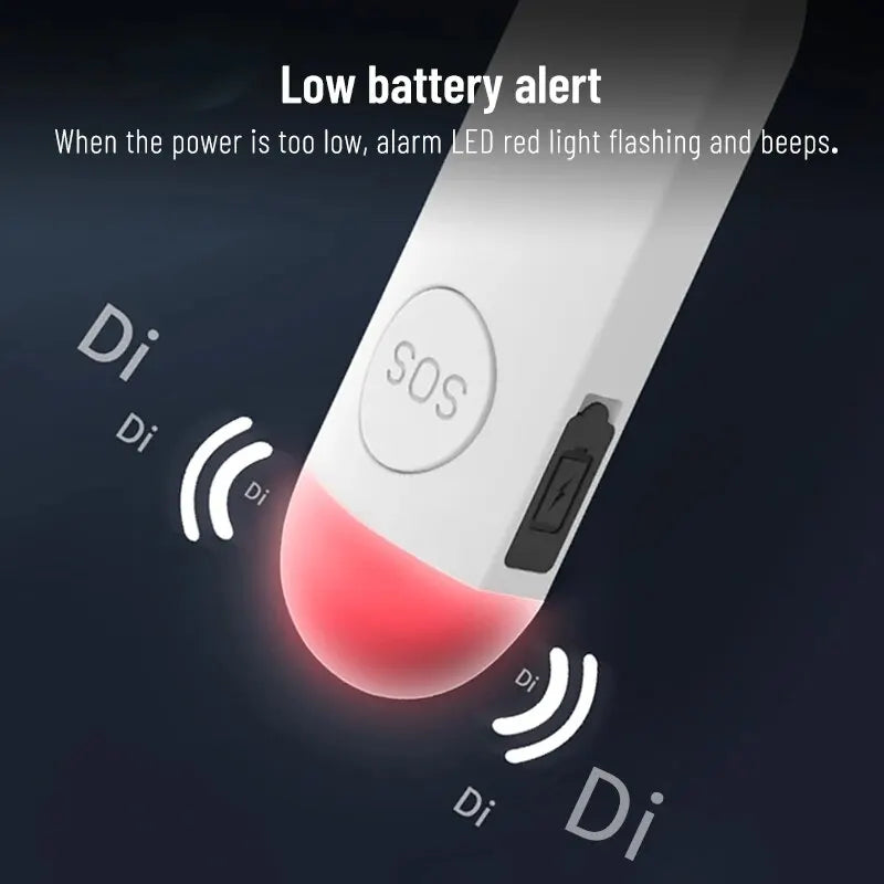  Alarme personnelle rechargeable USB-C avec LED