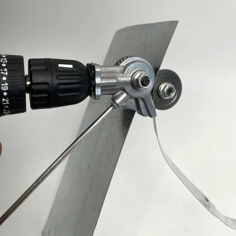 Drill-Powered Sheet Metal Cutter Attachment