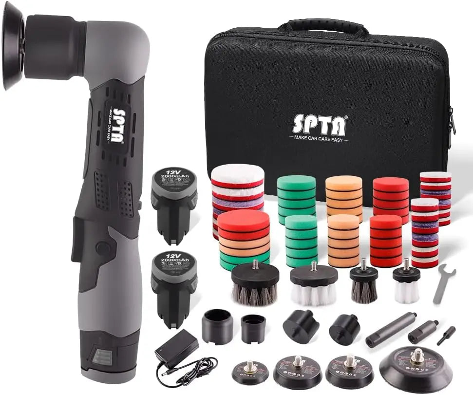 12V Cordless Mini Car Polisher Kit with Pads for Detailing