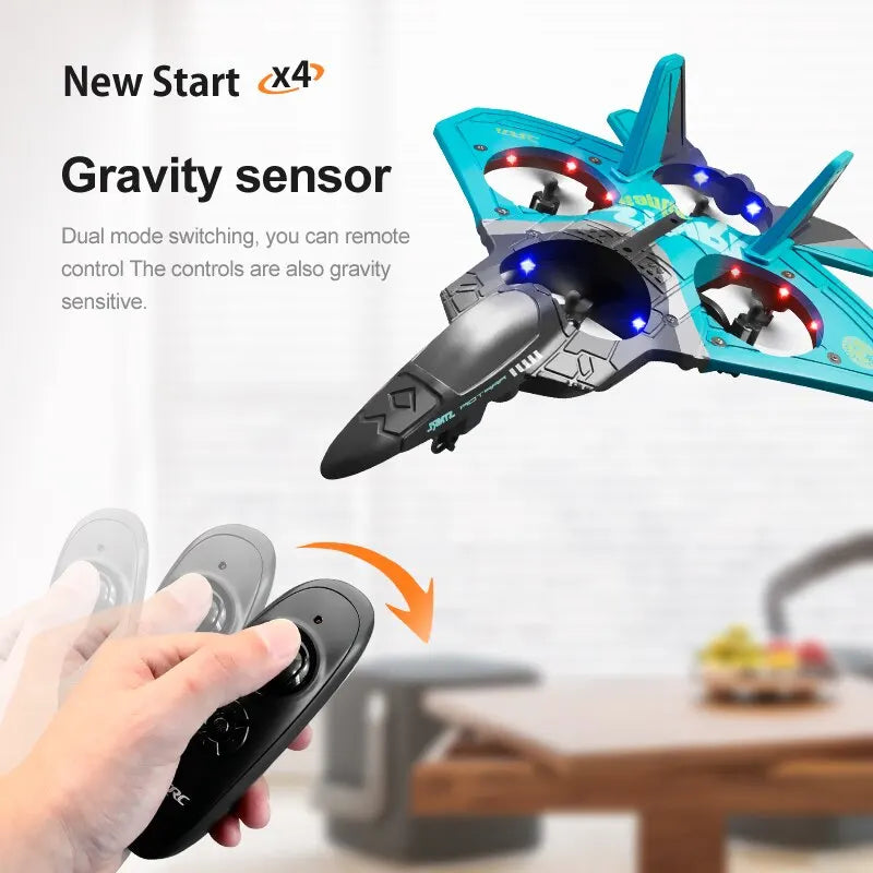 V17 RC Remote Control Airplane 2.4G Remote Control Fighter Hobby Plane Glider Airplane EPP Foam Toys RC Drone Kids Gift