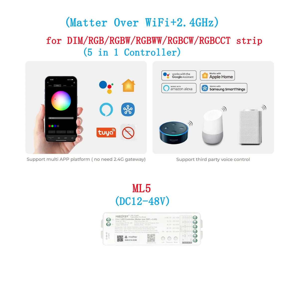 Smart LED Strip Controller - ML5, SM2 or SM5