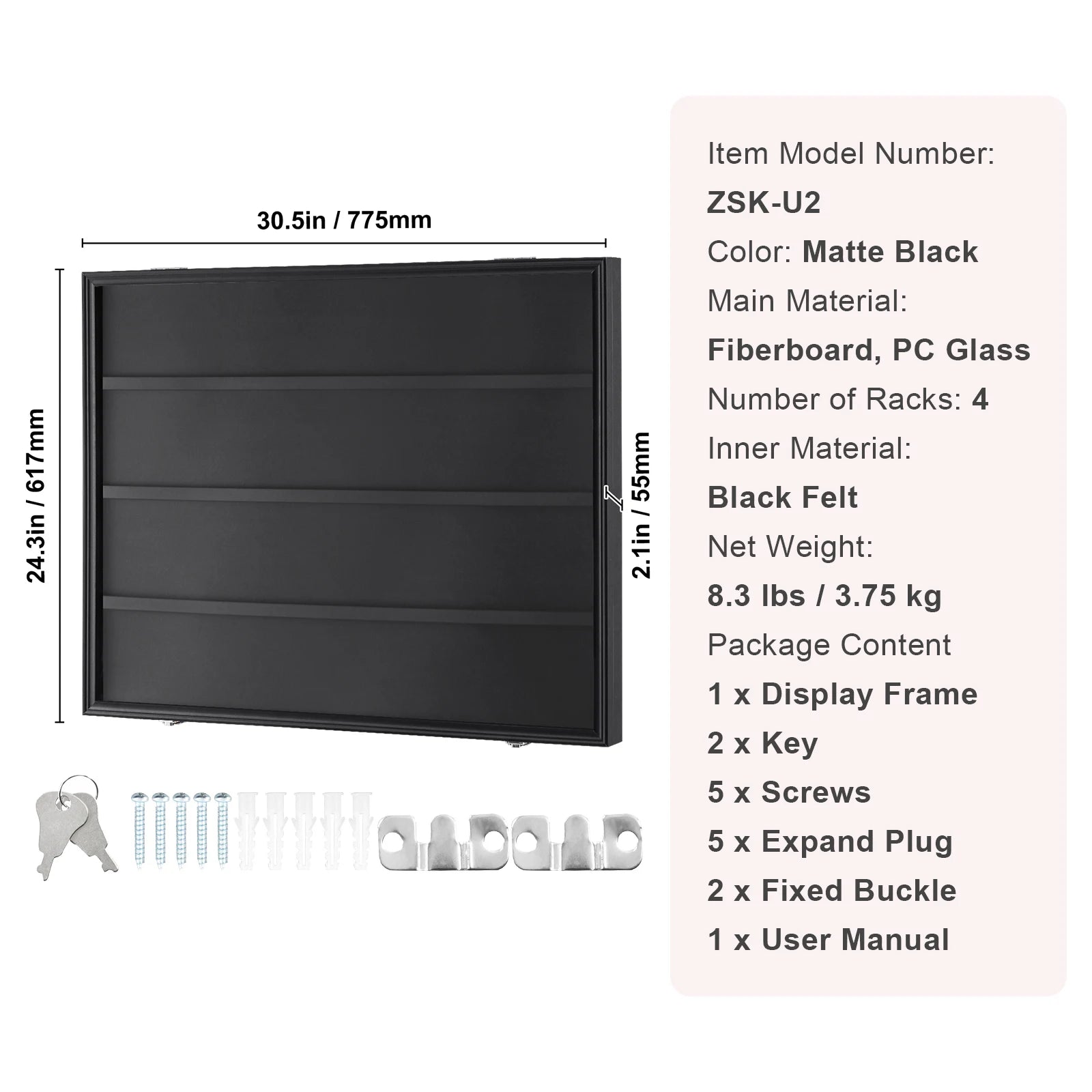 Jersey Display Frame Case Lockable Shadow Box with UV Protection