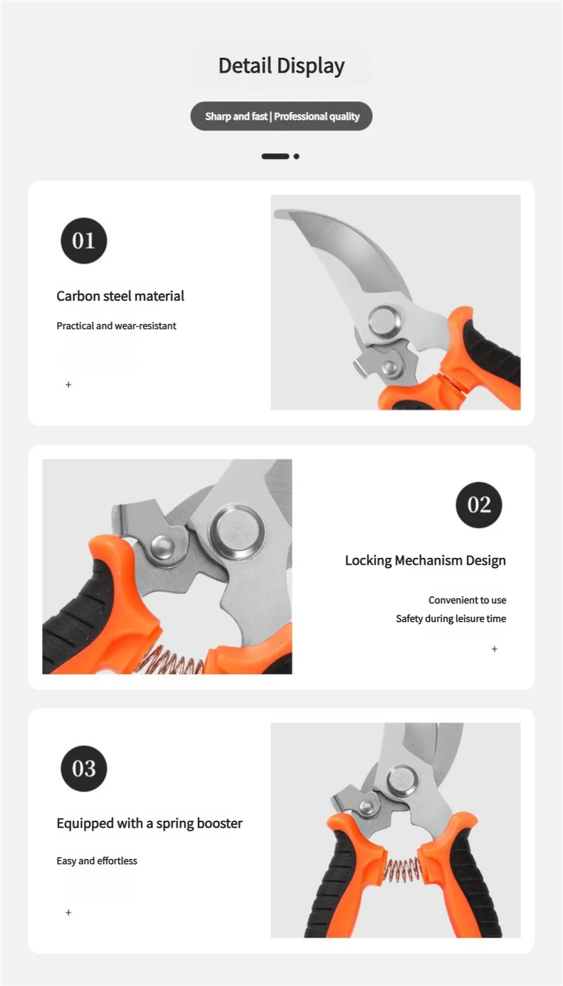 190mm Bypass Garden Pruner, Colour Options