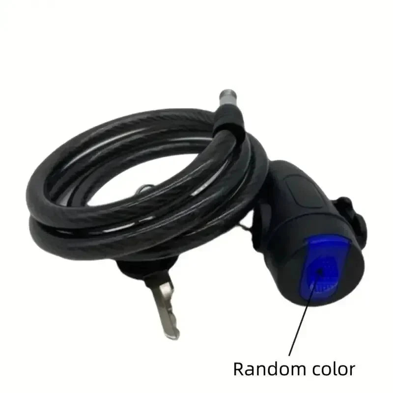 Coiled Bicycle Cable Lock with Two Keys