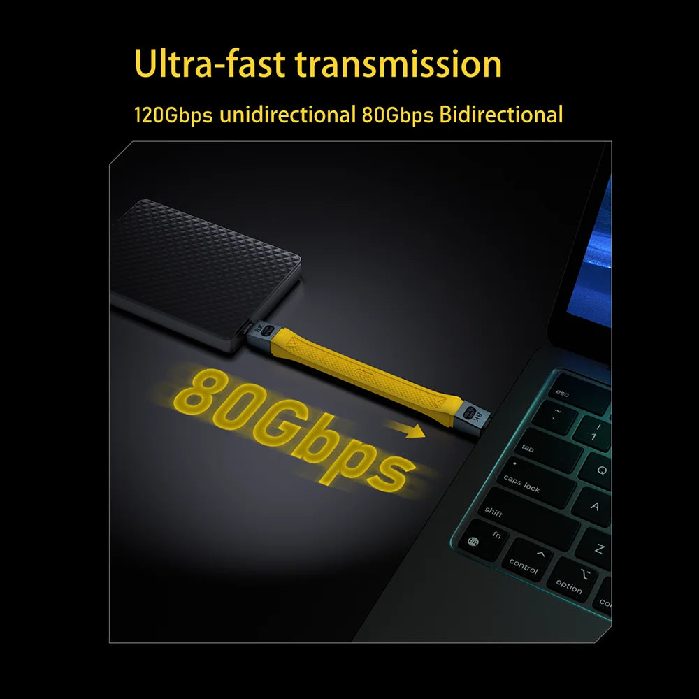 Cabo USB-C curto, 13 cm