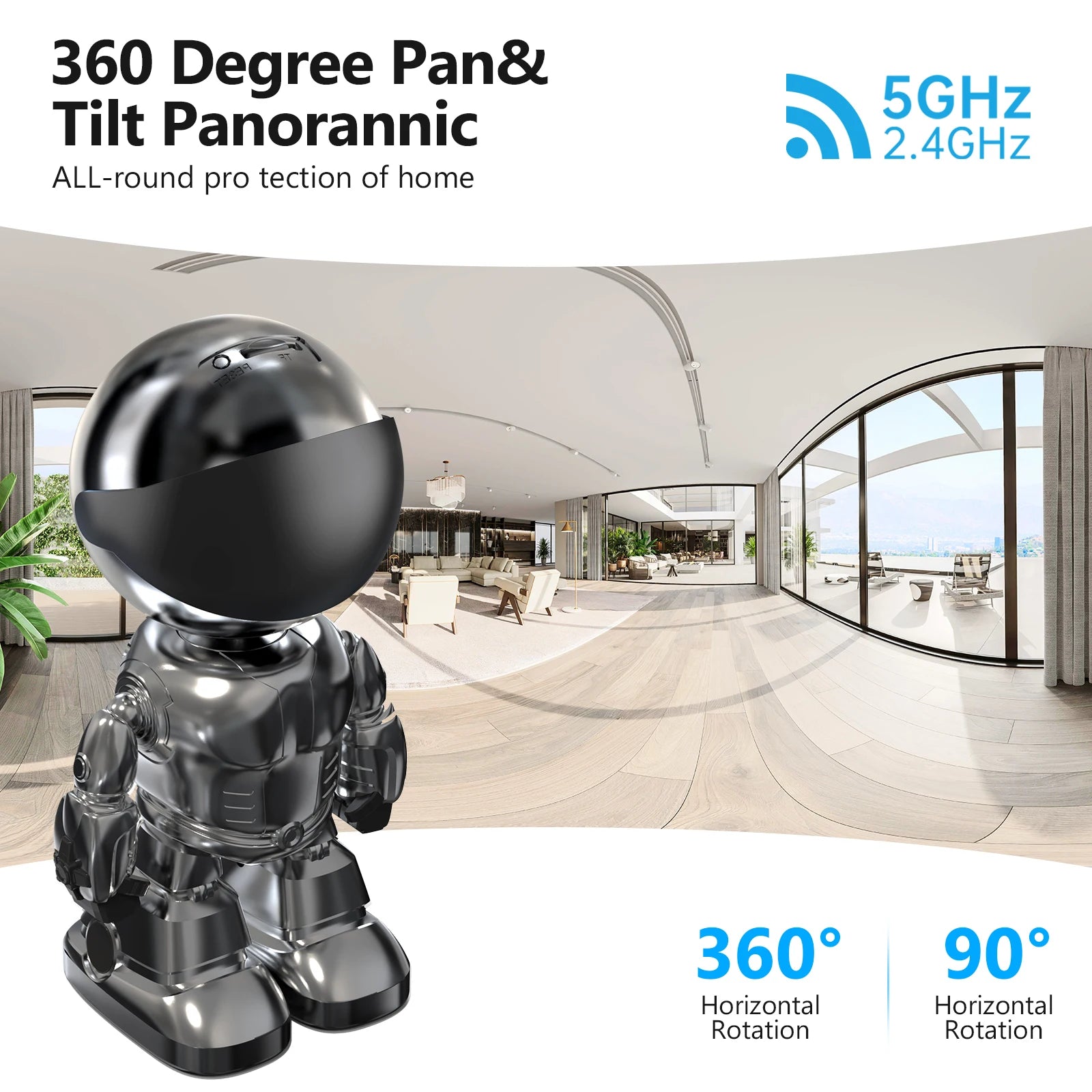 Indoor Home Security Camera with 3MP Night Vision and Audio
