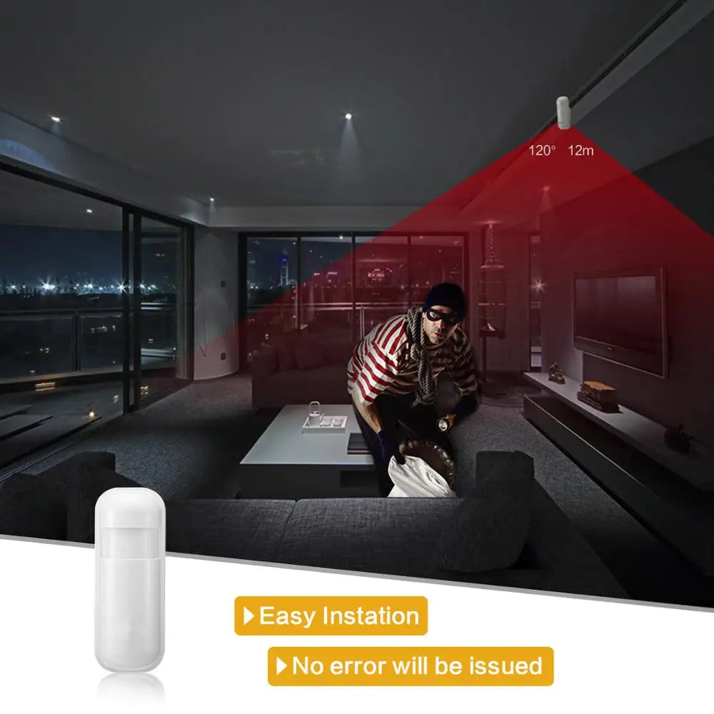433MHZ PIR Sensor Home Alarm Motion Alarm Security System Wireless Connecting to The Alarm Host Battery Operated 