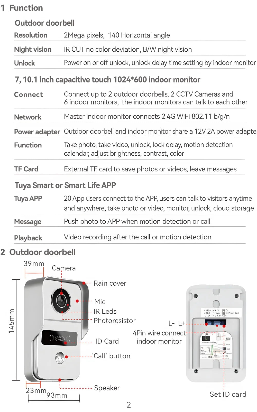 7 Inch Tuya Smart Wifi Video Entry Phone Intercom System 1080P Wireless Home Video Doorphone Doorbell RFID Card Unlock Apartment Spy-shop.com