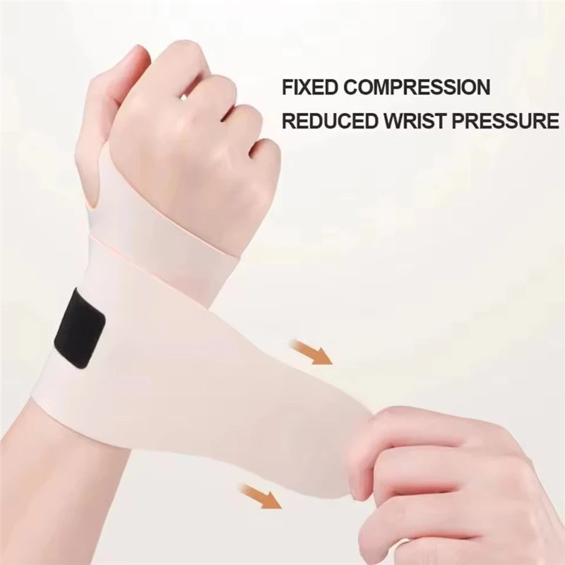 1Pc Fitness Ultra-thin Elastic Wristband with Adjustable Breathability Pressure Protection Pain Relief Wrist Bandage 