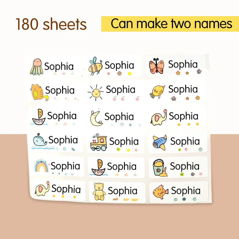Personalized Name Labels – Style and Pack Options