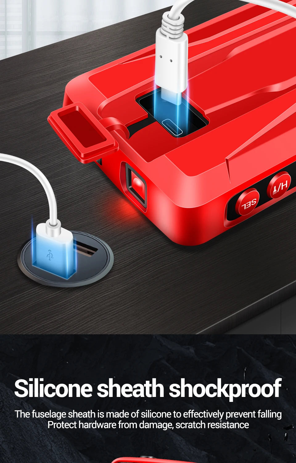 ANENG 681 Rechargable Digital Professional Multimeter Non-contact Voltage Tester AC/DC Voltage Meter LCD Screen Current Tester 