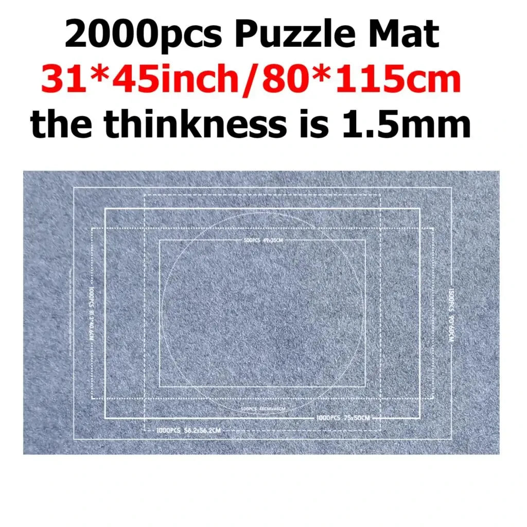 Covor pliant pentru puzzle-uri – Mărime și opțiuni de culoare