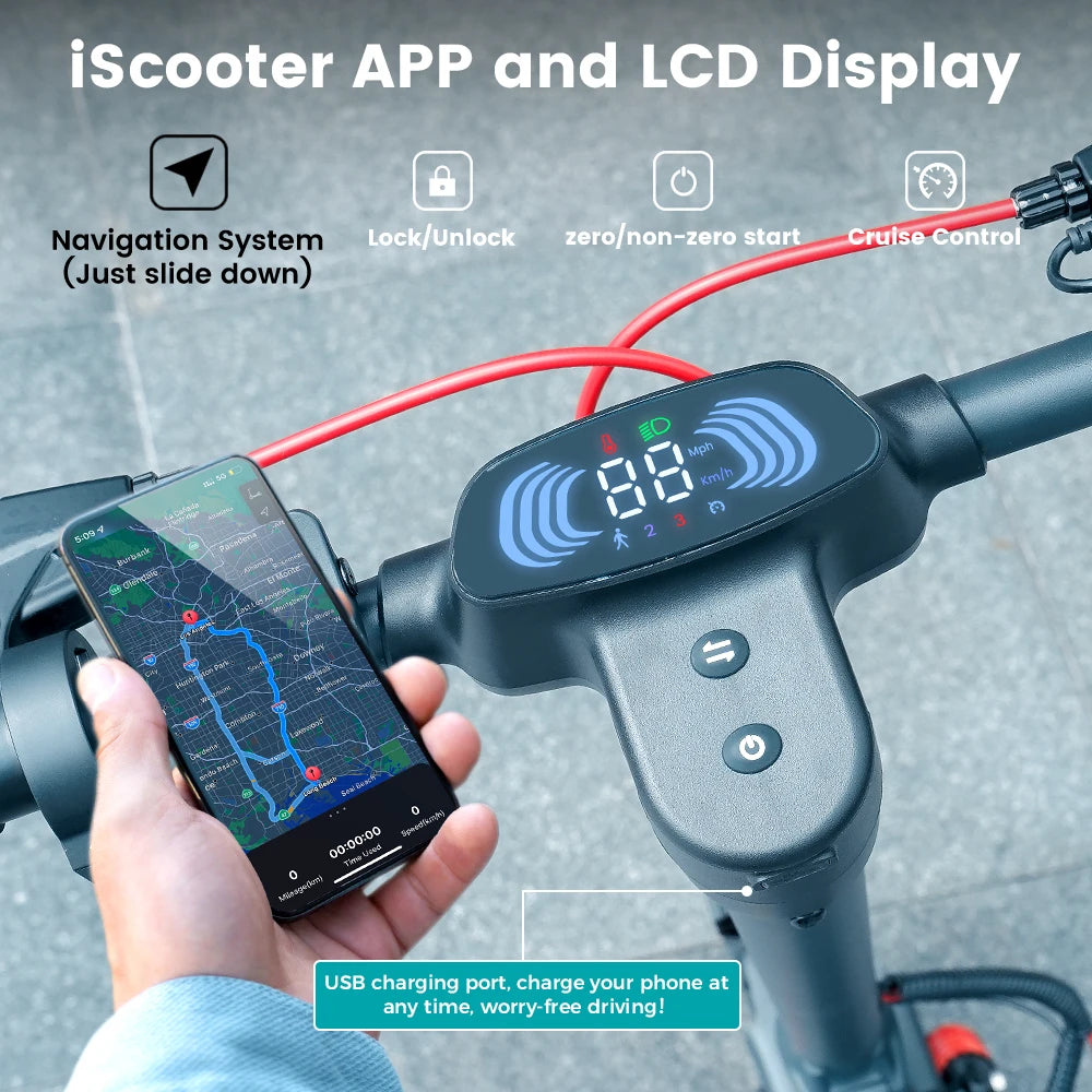 iScooter i10Pro Electric Scooter with Long-Range Power