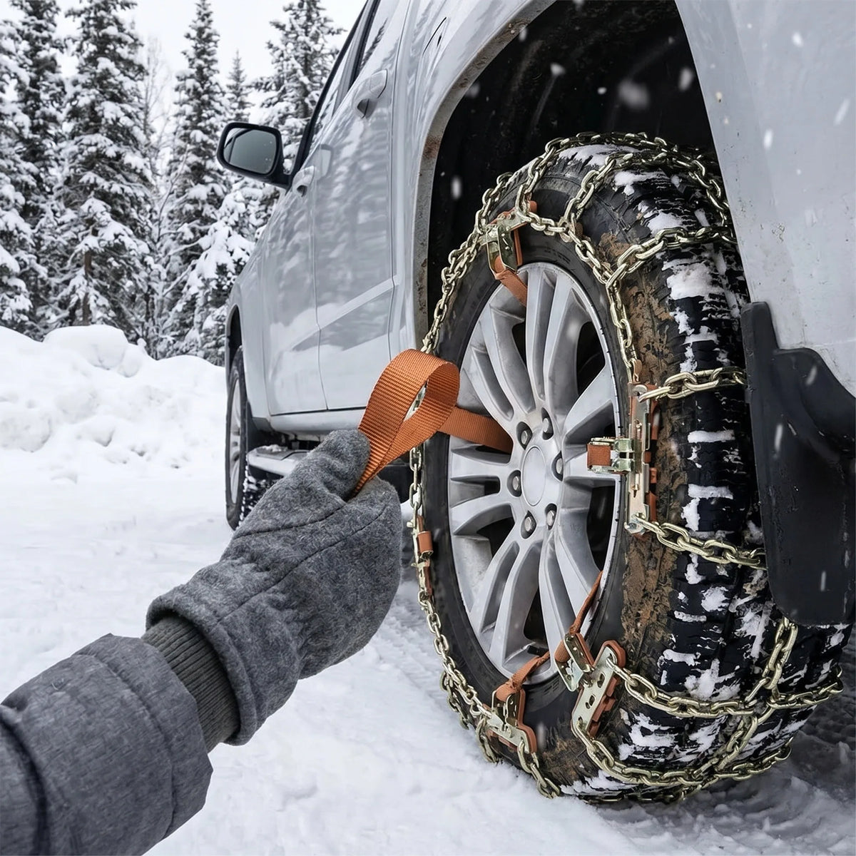 Emergency Tyre Traction Chains - Four Pieces