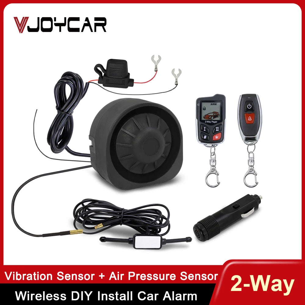 Wireless Two-Way Car Alarm System with LCD Remote & 1000m Range