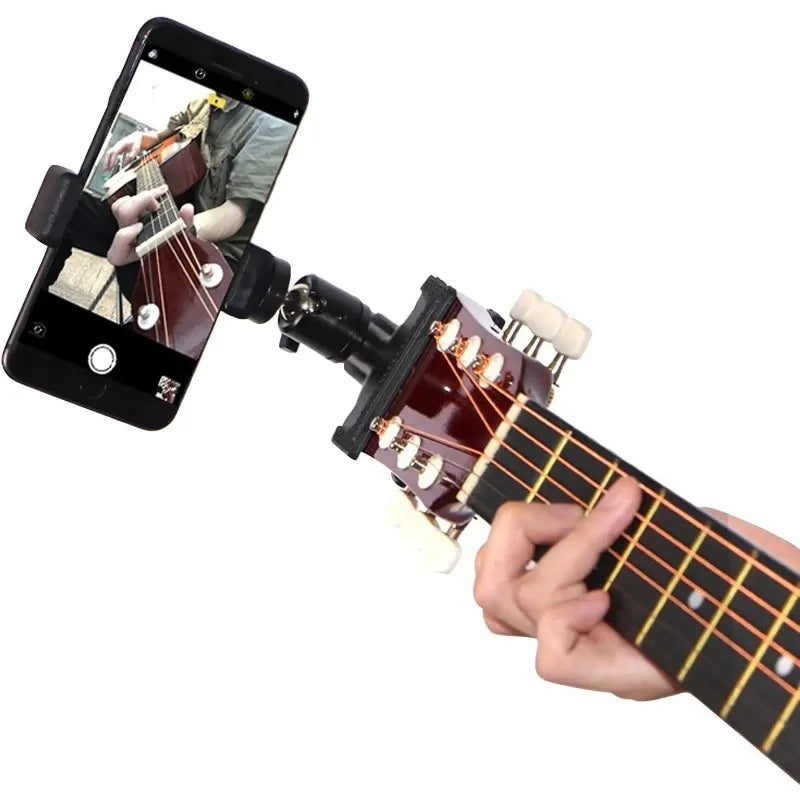 Guitar Headstock Phone Holder for Lyrics and Scores
