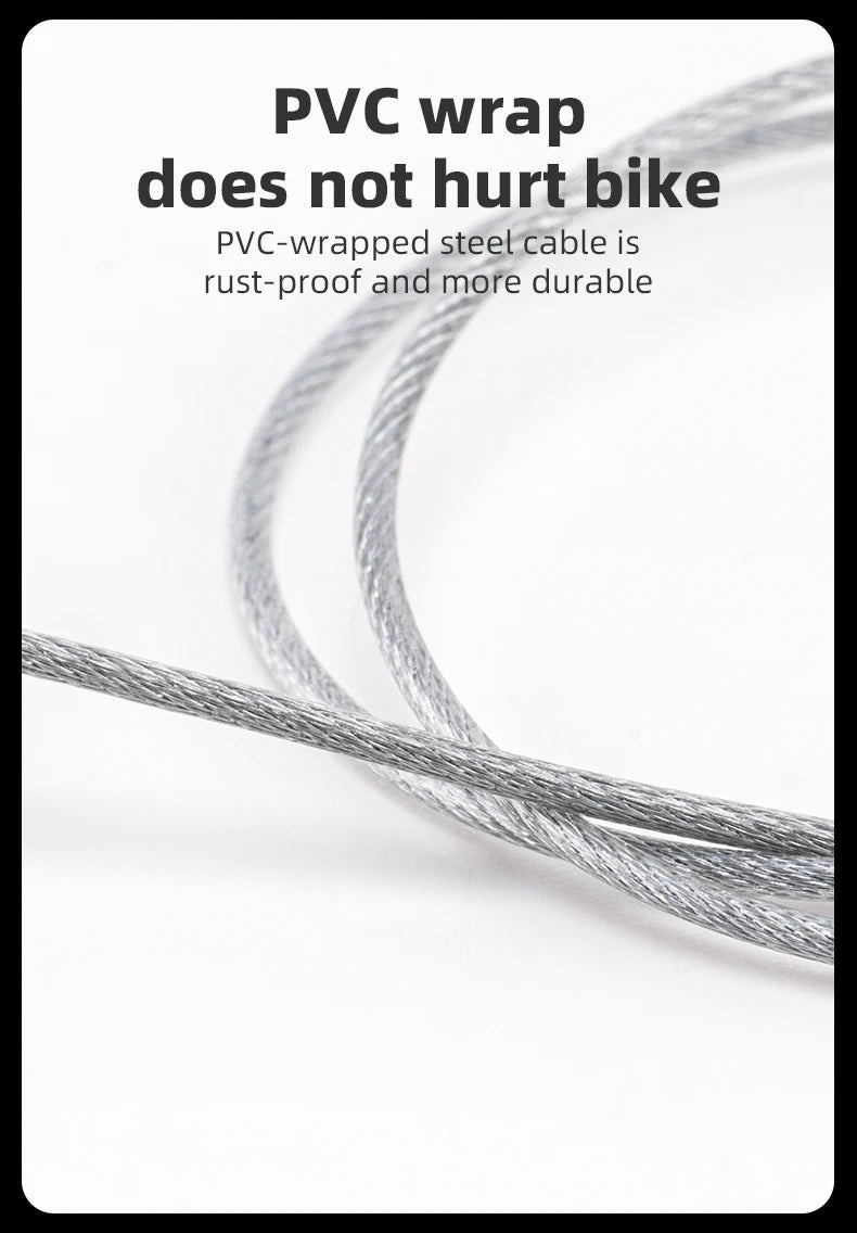 3-Digit Bicycle Cable Lock Steel Anti-Theft Helmet & Bike Lock
