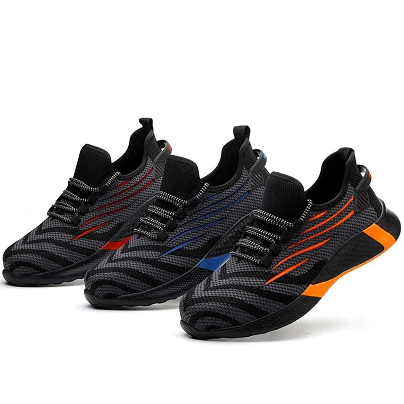 Men Work Safety Shoes Anti-puncture Working Sneakers Male Indestructible Work Shoes Men Boots Lightweight Men Shoes Safety Boots 