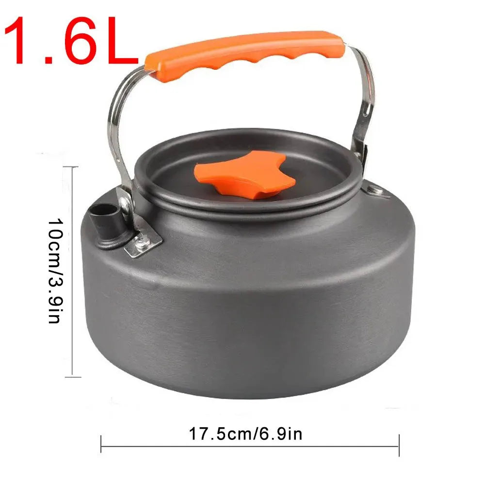 Camping Water Kettle Lightweight Aluminium Alloy 1.1L for Outdoor Travel Hiking Picnic
