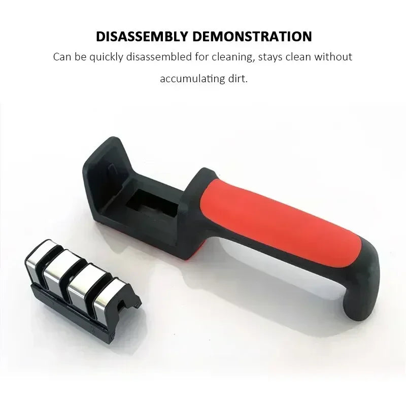 3-Segment Knife Sharpener Knife Sharpeners for Kitchen Knives Stainless Steel Three-Purpose Sharpening Stone for Kitchen Tools 