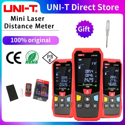 UNI-T LM50G Handheld Green Laser Rangefinder Indoor and Outdoor Universal Measuring Electronic Ruler 50m 70m 100m Spy-shop.com