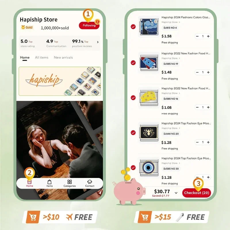 Hapiship New Women's Jewelry 9mm Width Itanlian Elastic Charm Bracelet Fashion Stainless Steel Bangle ST- 