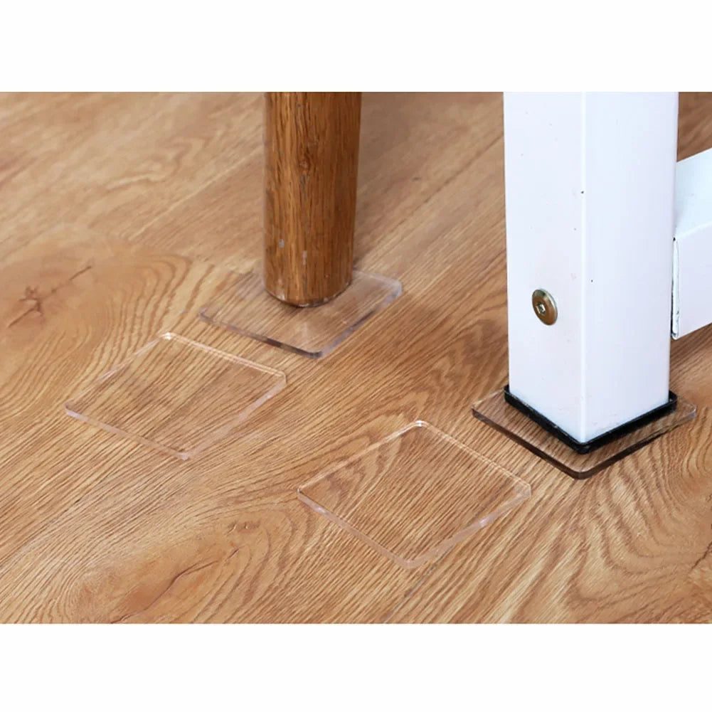 4pcs Anti Vibration Non-Slip Mat Washing Machine Silicone Pad Multifuncational Transparent Place Mats Home Bathroom Portable 