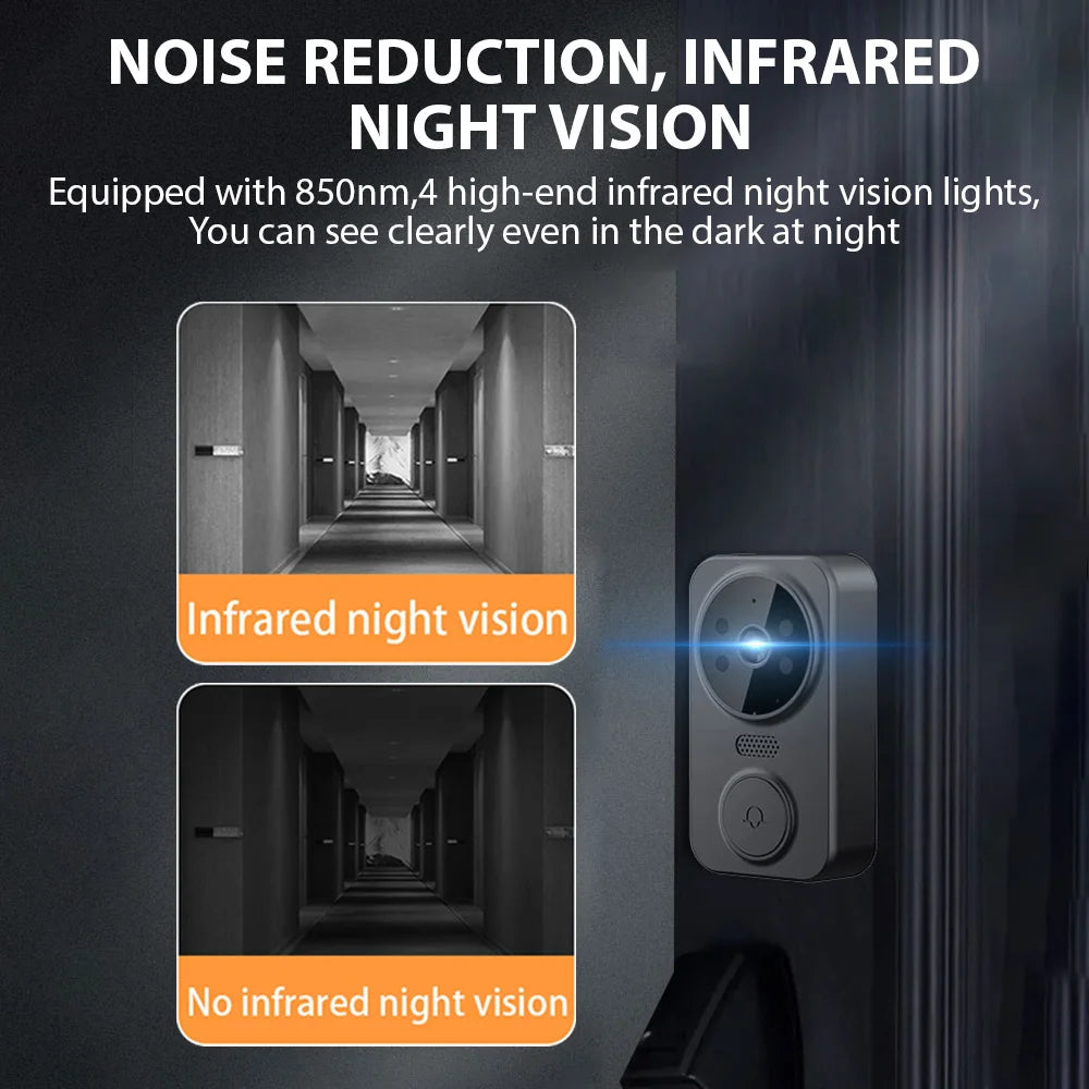 Wireless Video Doorbell with 4.3-Inch Monitor