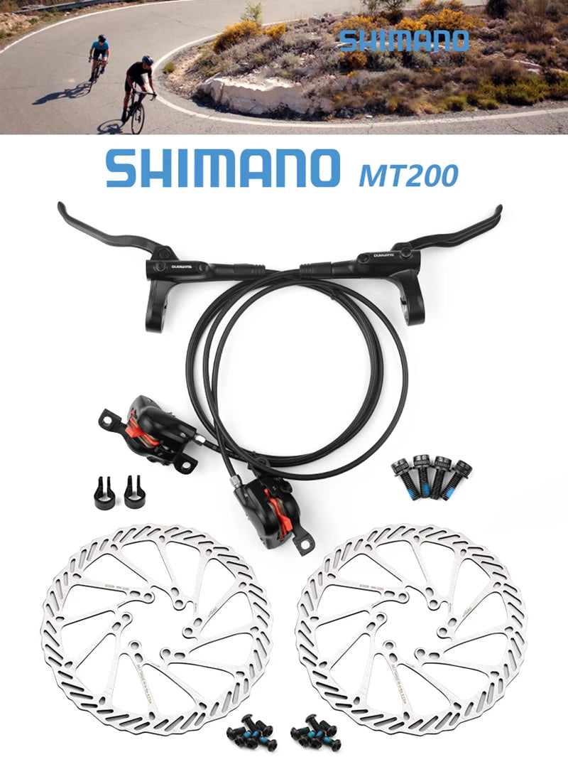 Shimano MT200 Hydraulic Disc Brake Set for Mountain Bikes