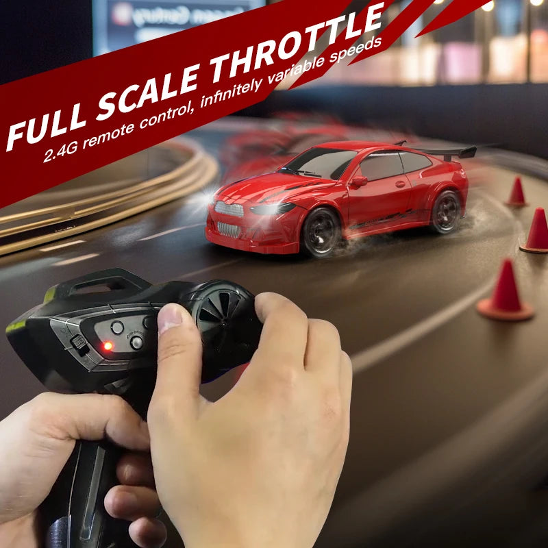 1/64 2.4G High speed Drift Rc Car 4WD Remote Control Car Four Wheel Drive Radio Controlled Mini GTR Racing Model Boy Toy Gift 