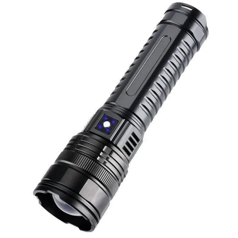Rechargeable LED Flashlight with 200m Beam & 25000mAh Battery