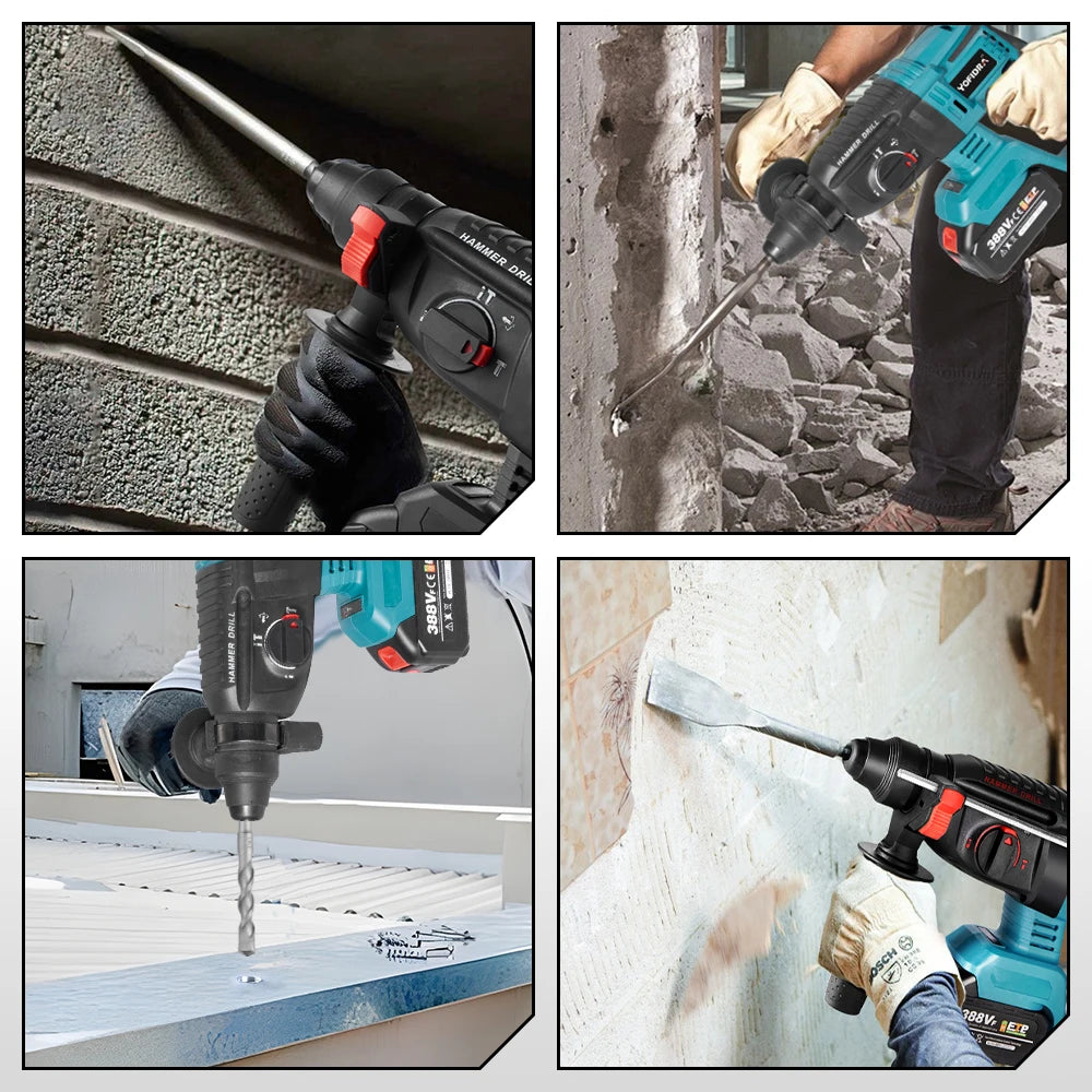 Brushless Electric Rotary Hammer for Powerful Drilling