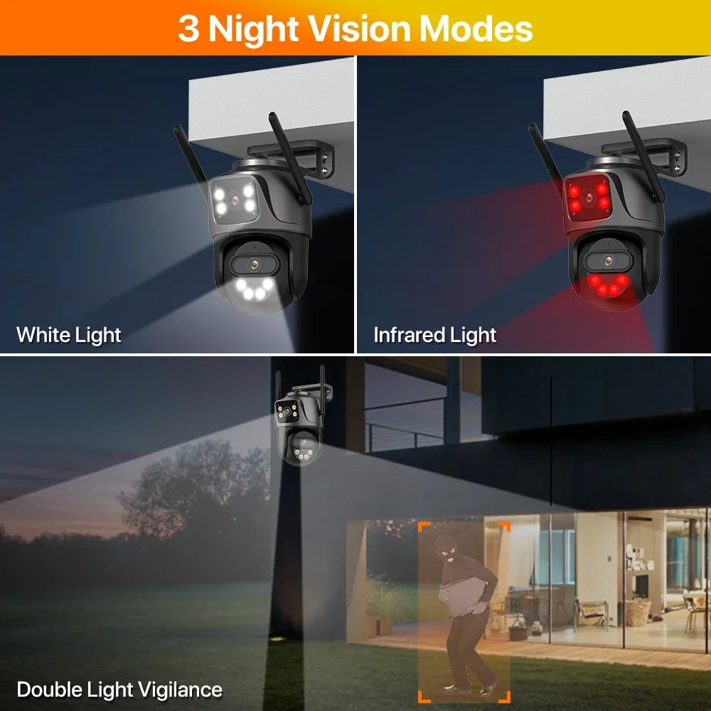 4K Dual Lens WiFi PTZ Security Camera