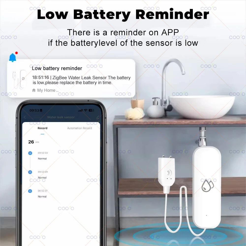 Tuya Zigbee 3.0 Water Leak Sensor with Remote Probe