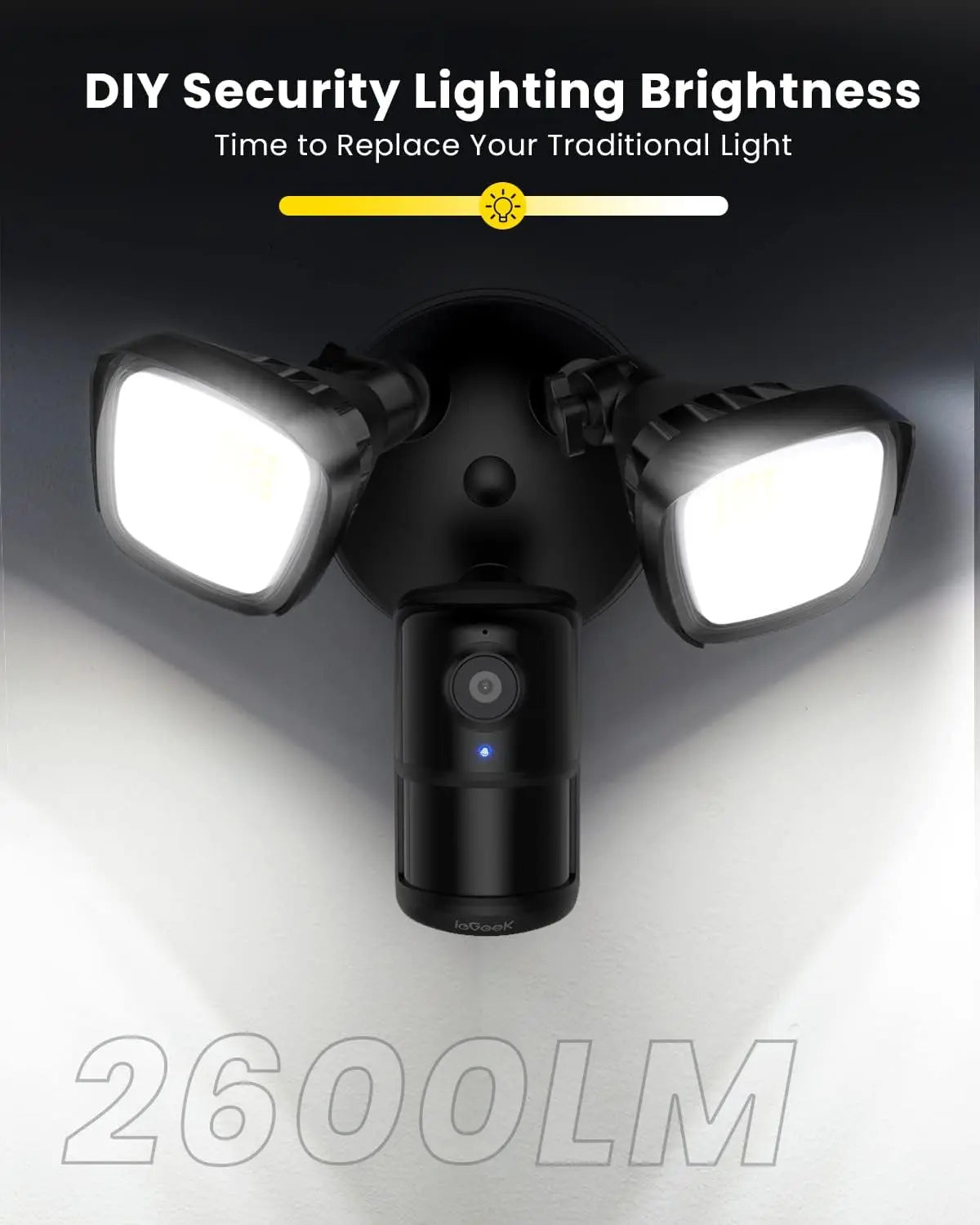 2K Outdoor Security Camera with Motion Sensor, Siren & Night Vision