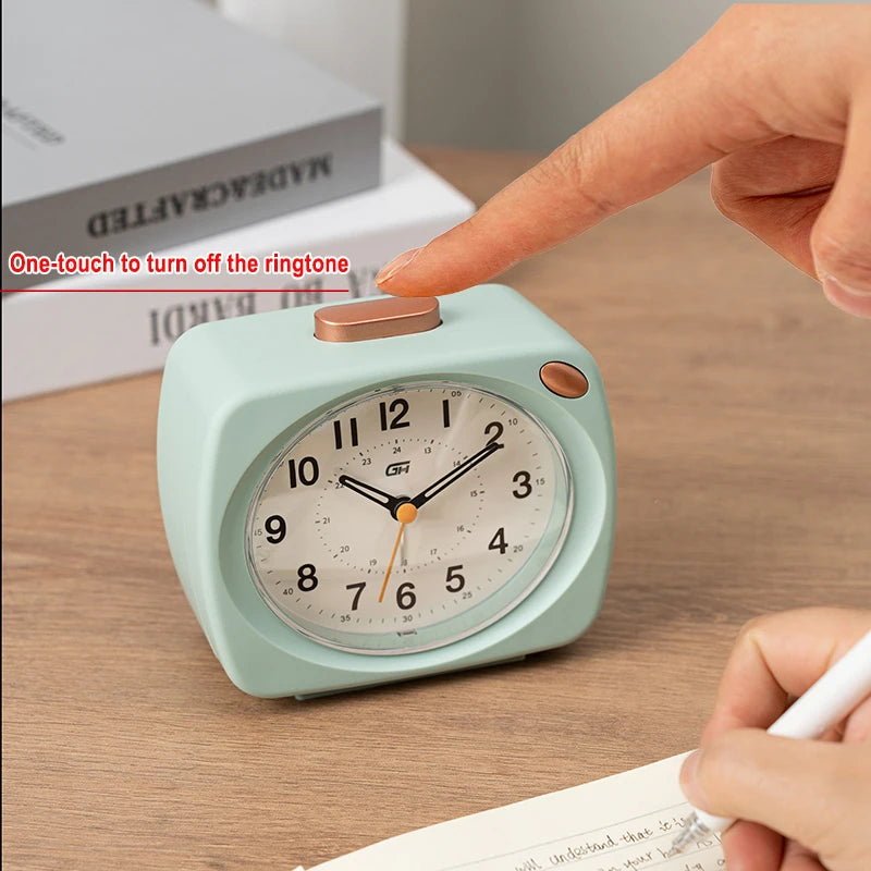 Analogue Alarm Clock with Snooze, Colour Options