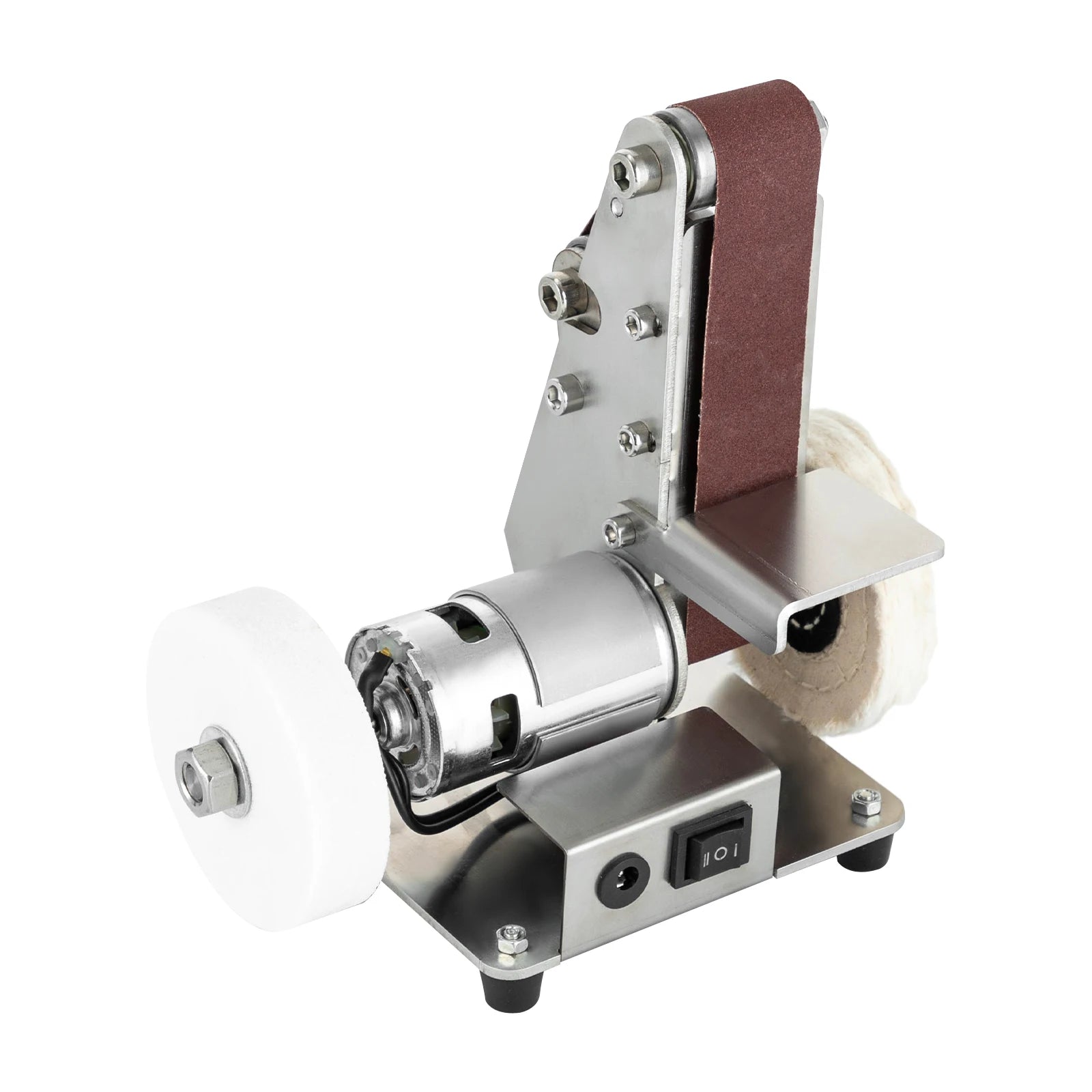 Ayarlanabilir Hızlı ve Paslanmaz Çelik Gövdeli Mini Kayış Zımparası