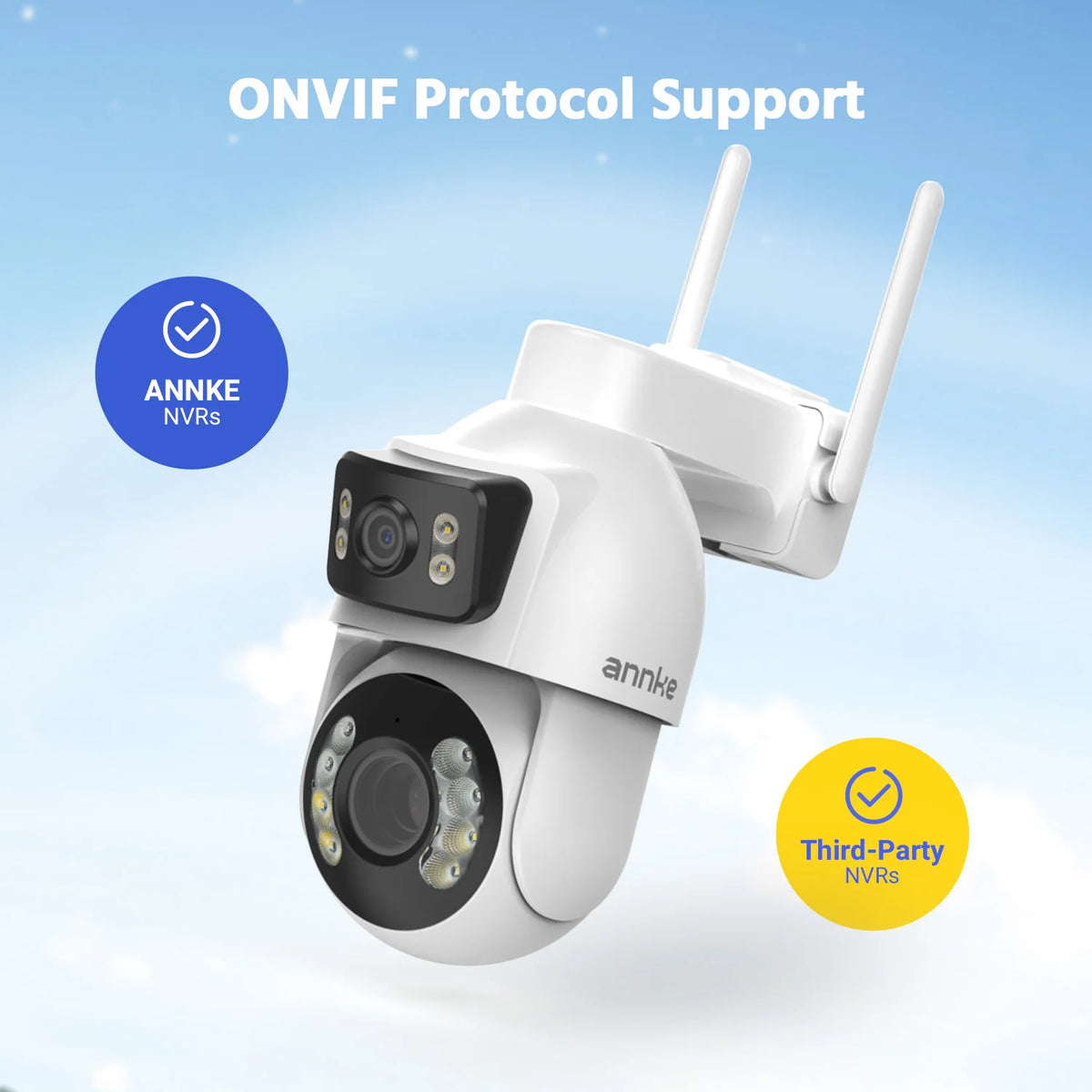 3 Inch PTZ Security Camera Dual Lens 5+5MP with 12X Optical Zoom