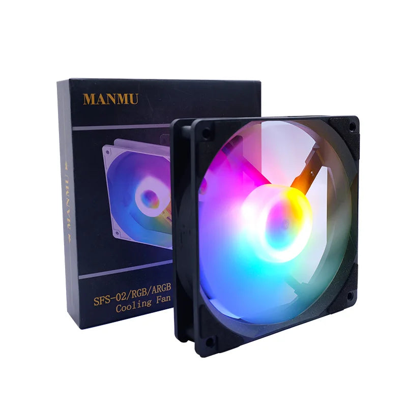 120 mm Rainbow RGB Computer Case Fan