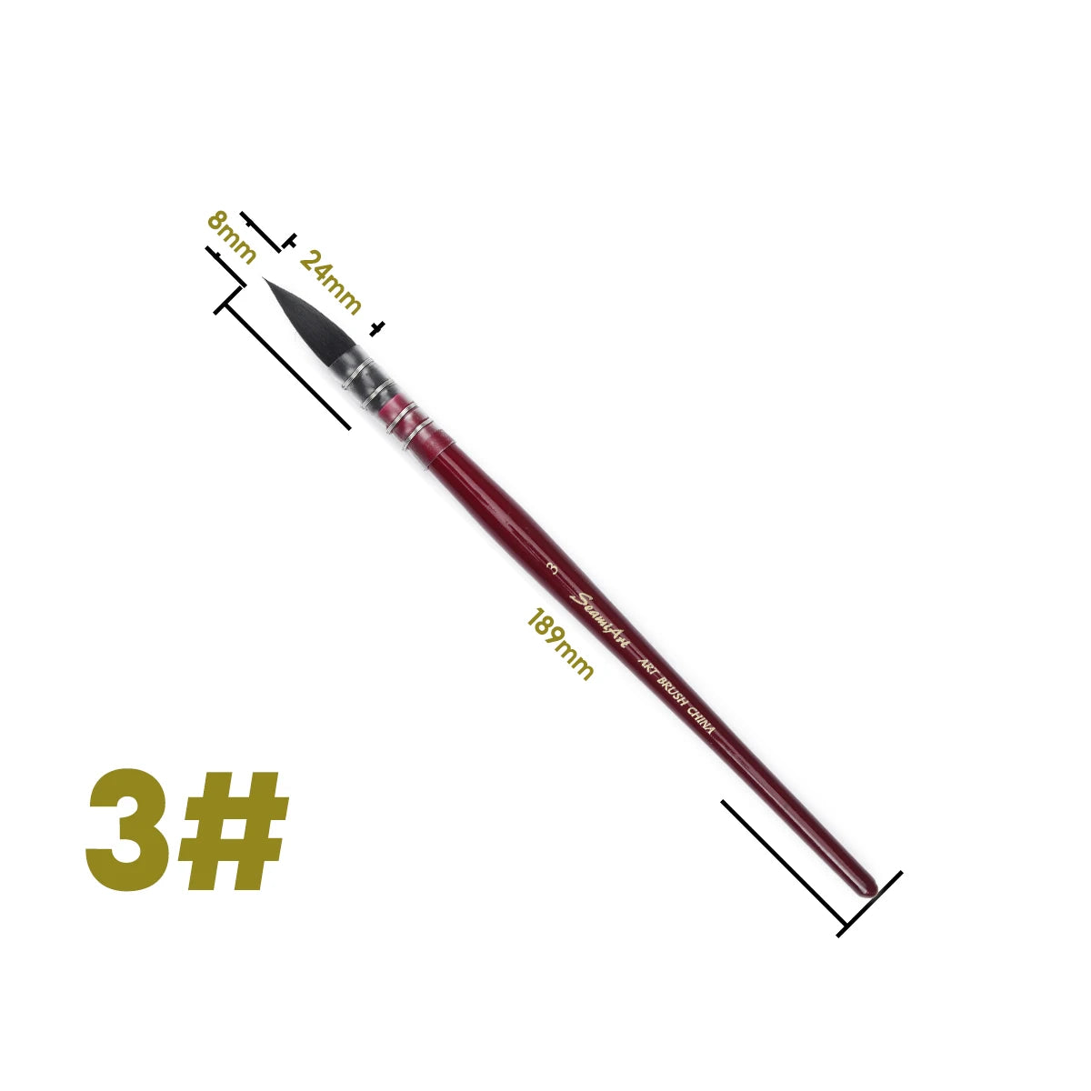 Umělecký ručně malovaný akvarelový štětcový pero