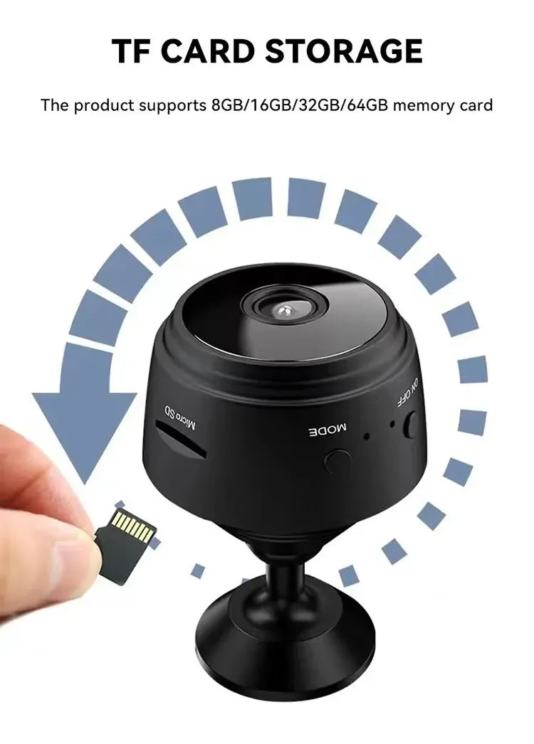 Mini WiFi bezpečnostná kamera A9 s diaľkovým monitorovaním cez aplikáciu