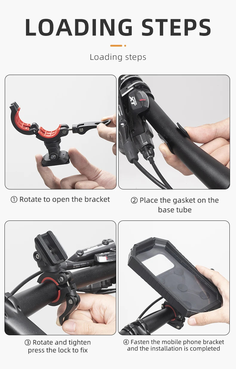 Soporte Automático para Teléfono de Bicicleta con Bloqueo, Antichoque y Antideslizante  