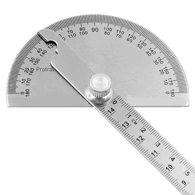 Merilnik kota merilnik protiprimerko merilnik merilnik ploski 180 stopinj goniometer nerjaveče jeklo leseni obrtni merilni alat