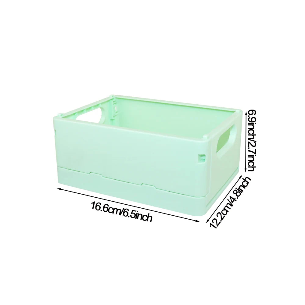 Foldable Plastic Storage Basket, Size and Style Options