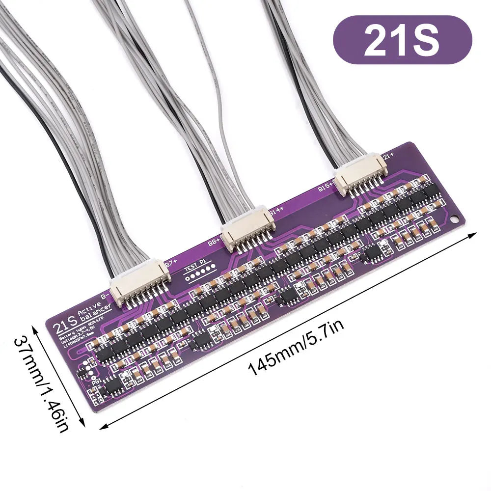 1.5 A Active Battery Balancer Board, 3S to 21S Lithium