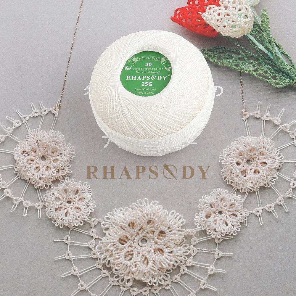 Mercerised Cotton Crochet Thread, Size 40, 25 g