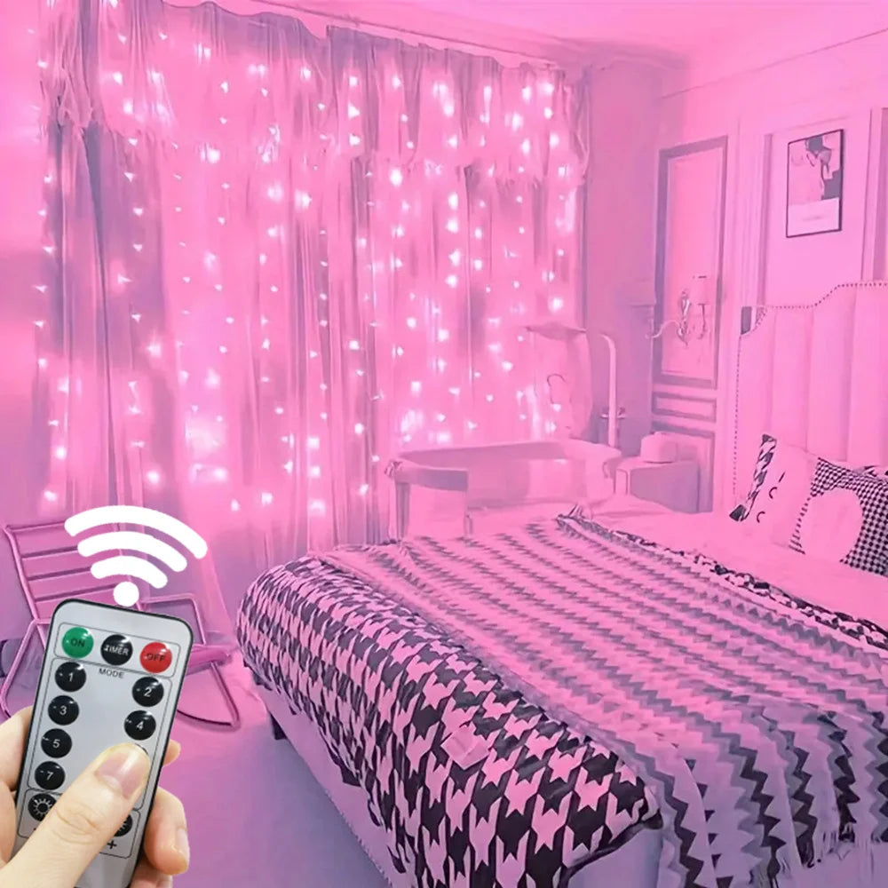 USB LED-lučke za zaveso, 8 načinov, več velikosti