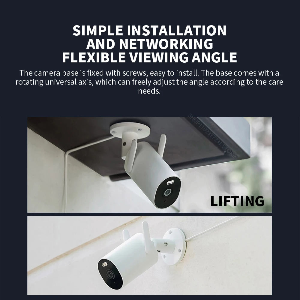Caméra extérieure Xiaomi AW300 2K WiFi Caméra de sécurité Vision nocturne IP66