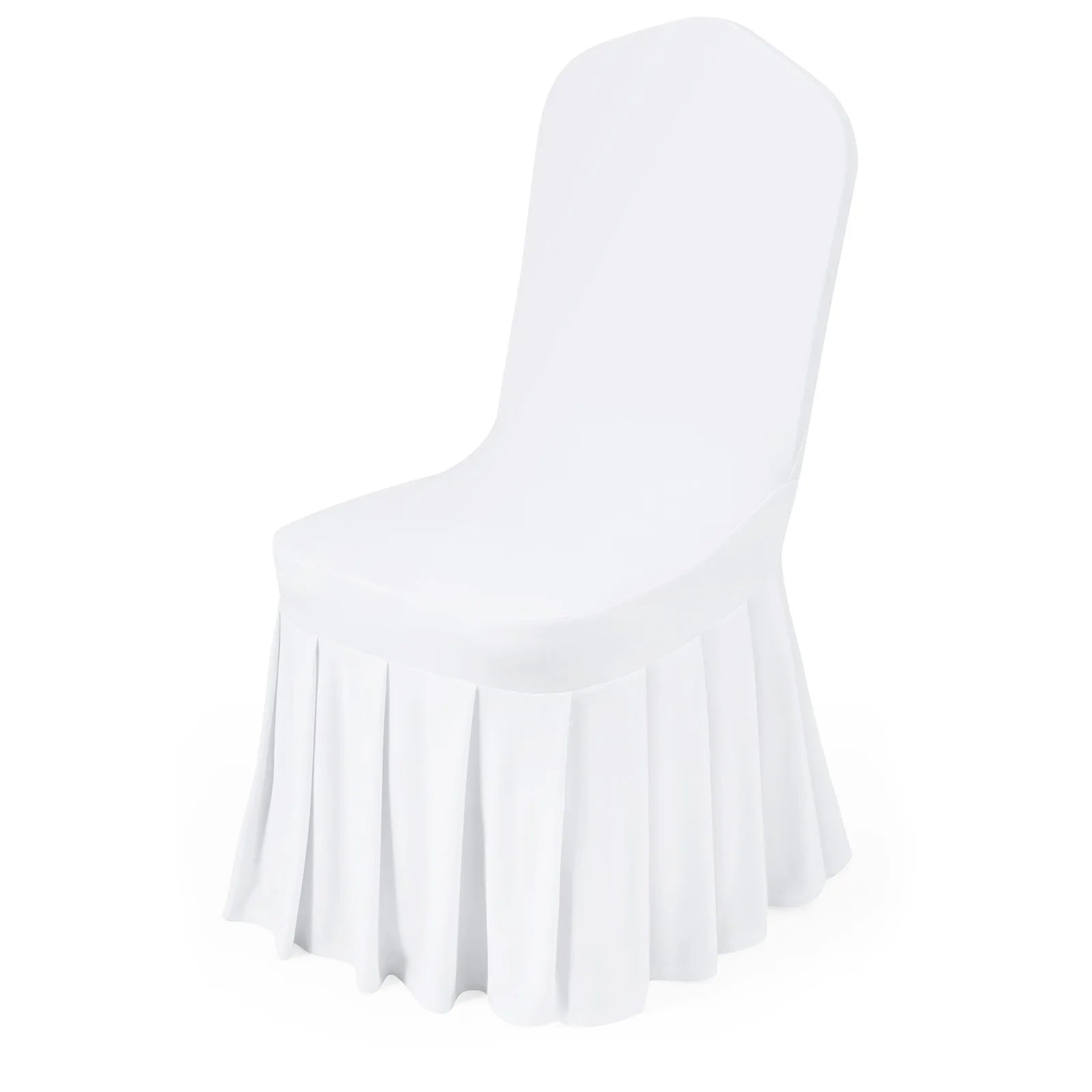 SucceBuy 30 Pcs White Chair Covers Polyester Spandex Chair Cover Stretch Slipcovers Removable Chair Cover for Party, Banquet